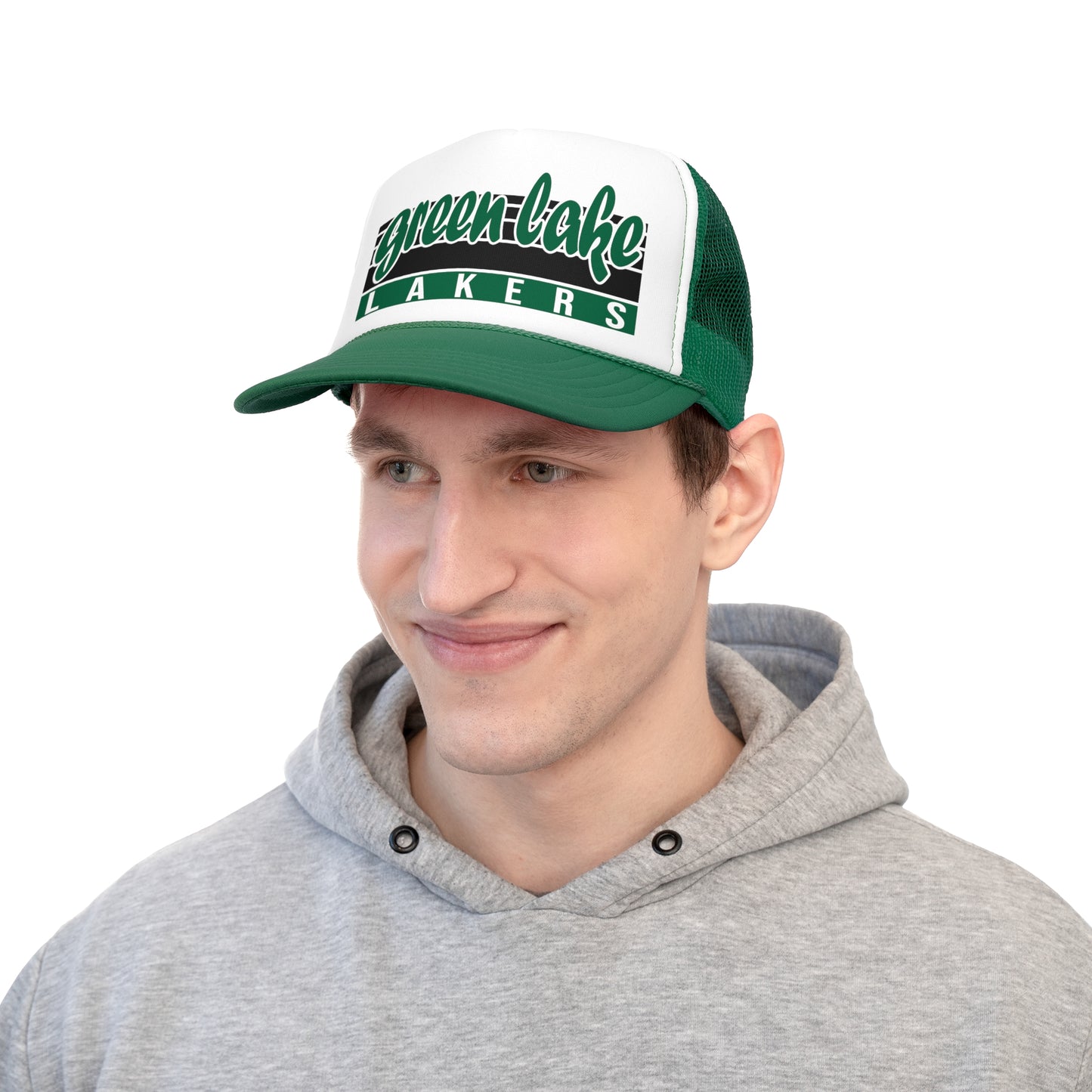 Vintage Green Lake Laker Trucker Cap