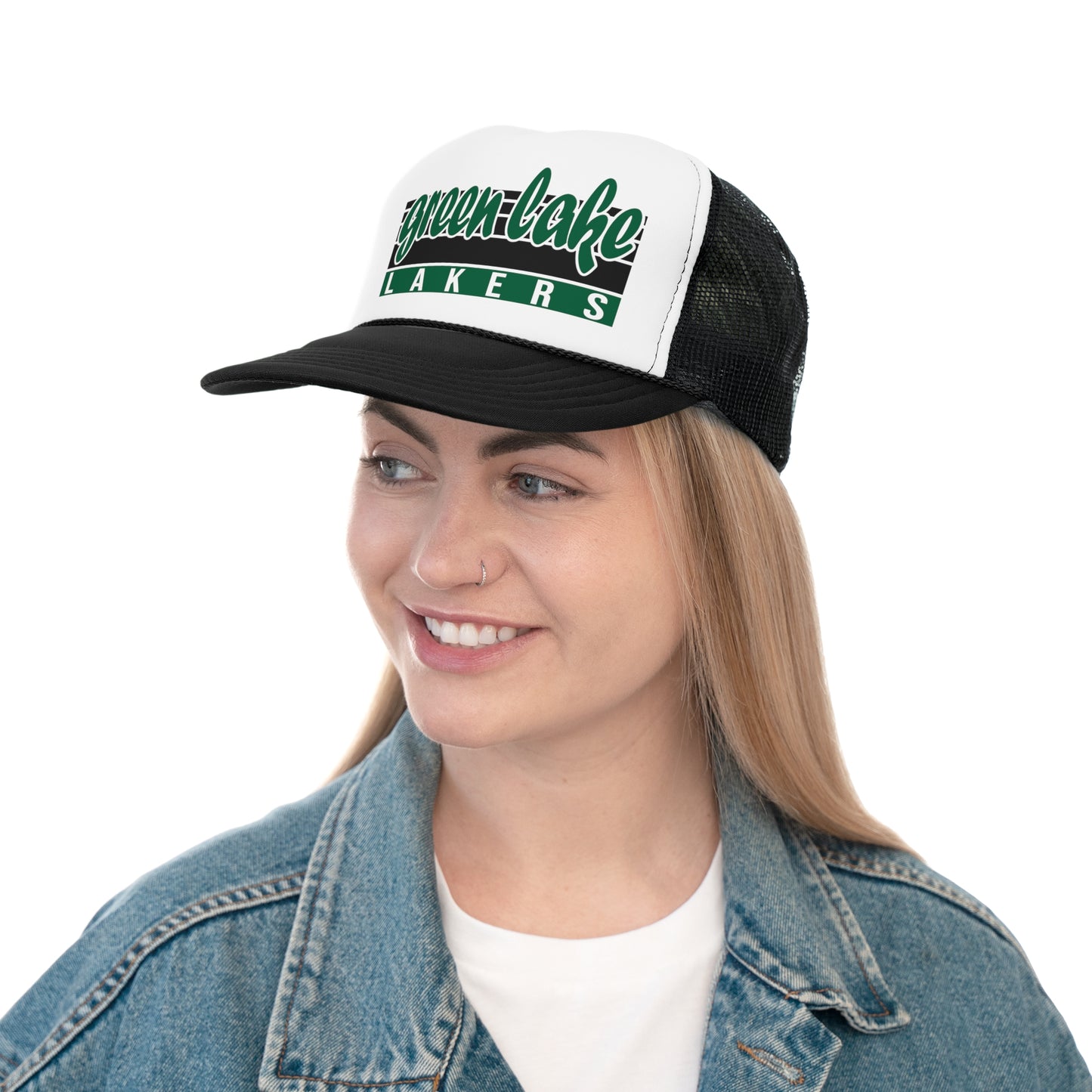 Vintage Green Lake Laker Trucker Cap