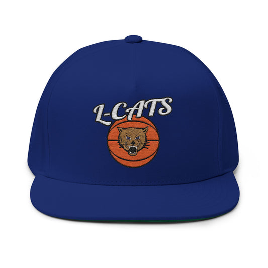 Lake Mills L-Cats Basketball Flat Bill Cap