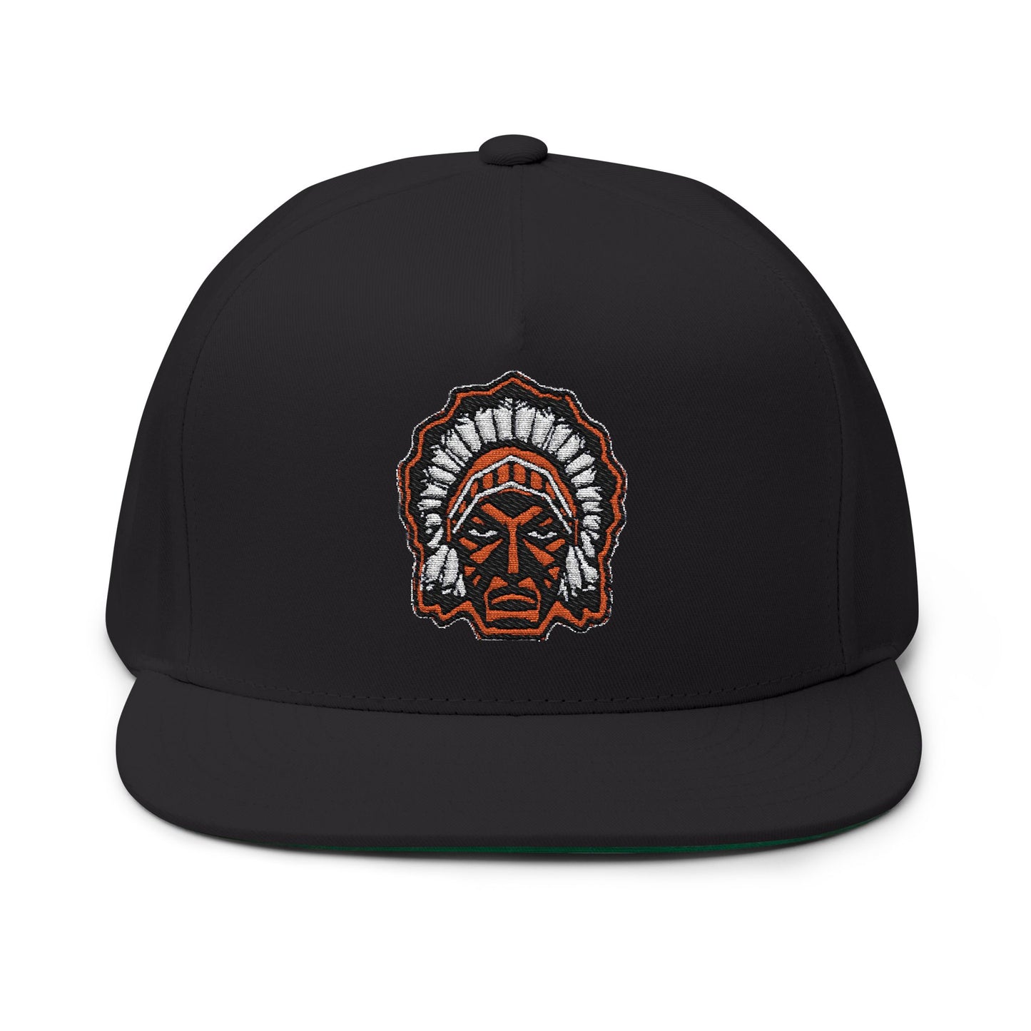 Portage Warriors Logo Flat Bill Cap