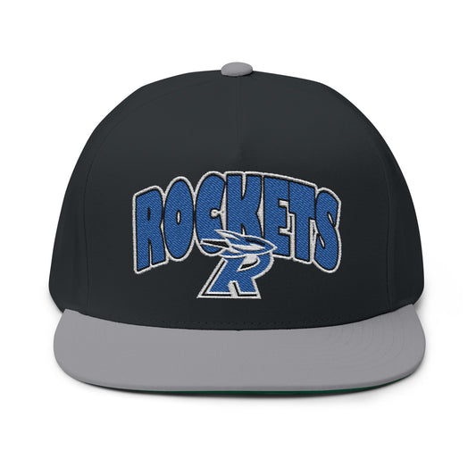 Randolph Rockets Logo Flat Bill Cap